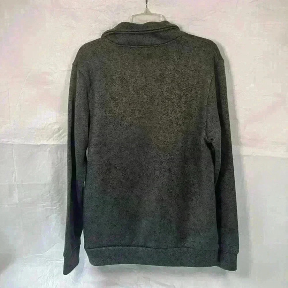 H2H Men’s Sweater Fleece Pullover Size Large Gray Heather Button Collared - Picture 9 of 9
